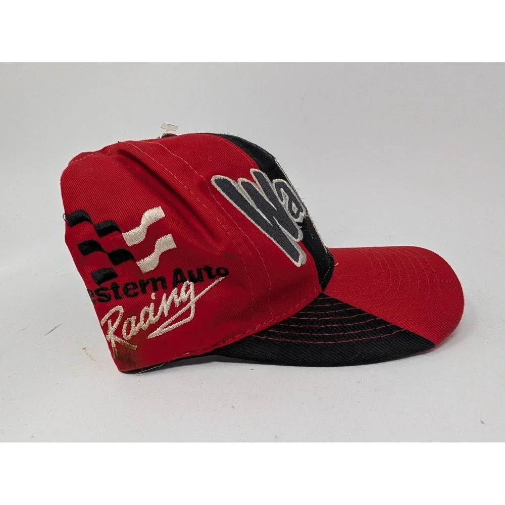 Vintage Darrell Waltrip Western Auto Hat Cap Snap Back Mens One Size Red NASCAR